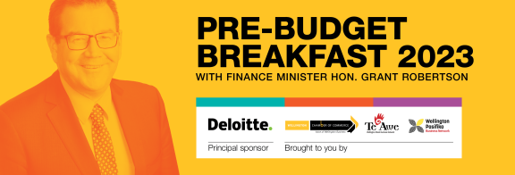 Pre-budget Breakfast with Hon. Grant Robertson 2023 Banner